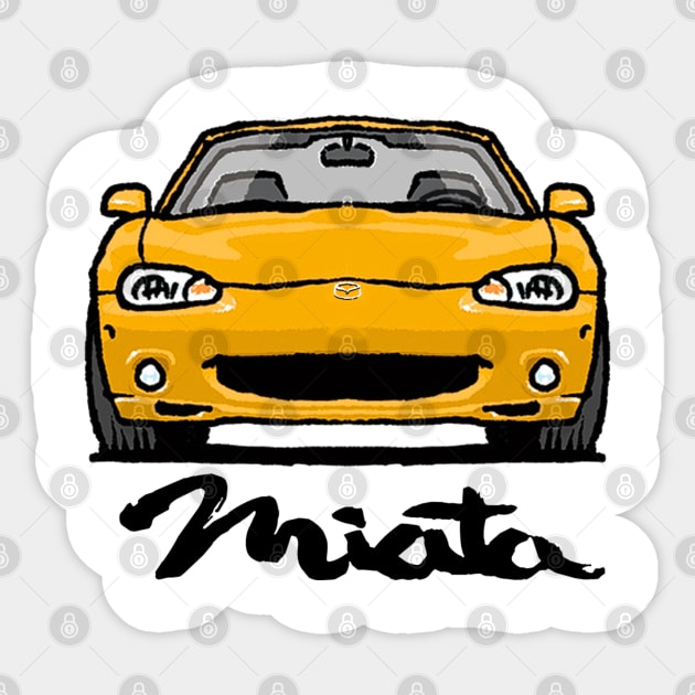 MX5 Miata NB Yellow Sticker by Woreth